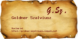 Goldner Szalviusz névjegykártya
